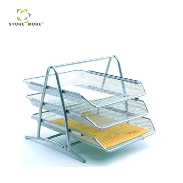 Сетка для канцелярских принадлежностей 3 яруса стека с множеством точек артикуляции лоток для документов, держатель кассеты
