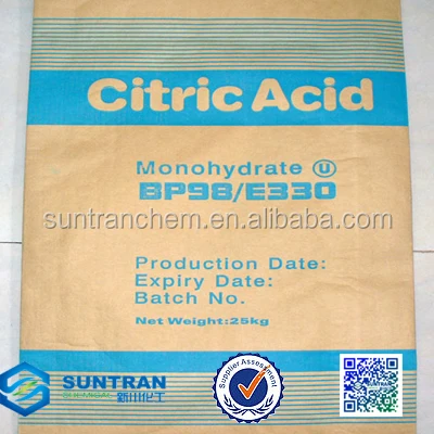mesh size 30-100 bulk citric acid anhydrous from anhui suntran