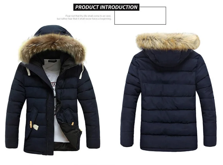 Winter Trench Korean Slim Veet Thicken Hooded Men Jackets Coat_voghion.com