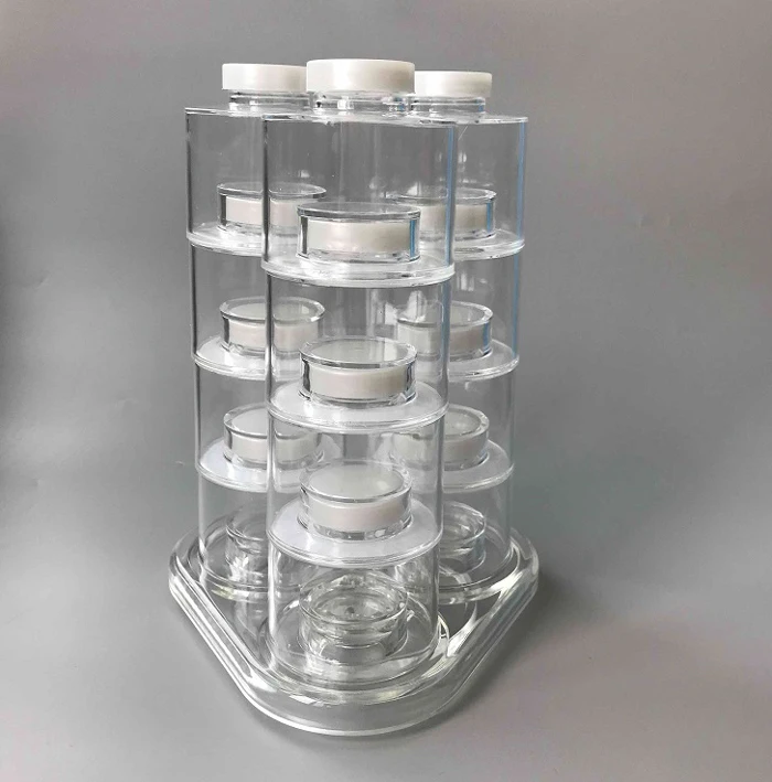 Food Grade Acrylic Stackable and Rotatable Multi-layer Spice Jar