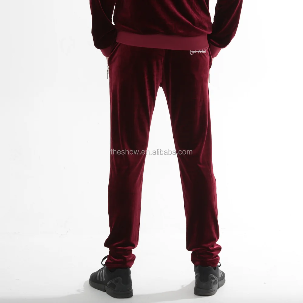 Stylish Men's Custom Velour Tracksuits Wholesale Available