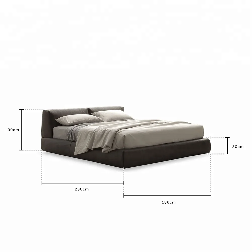 Popular High Quality Bed Frame with Bonded Leather 2018 New Bed Bedroom  Collection