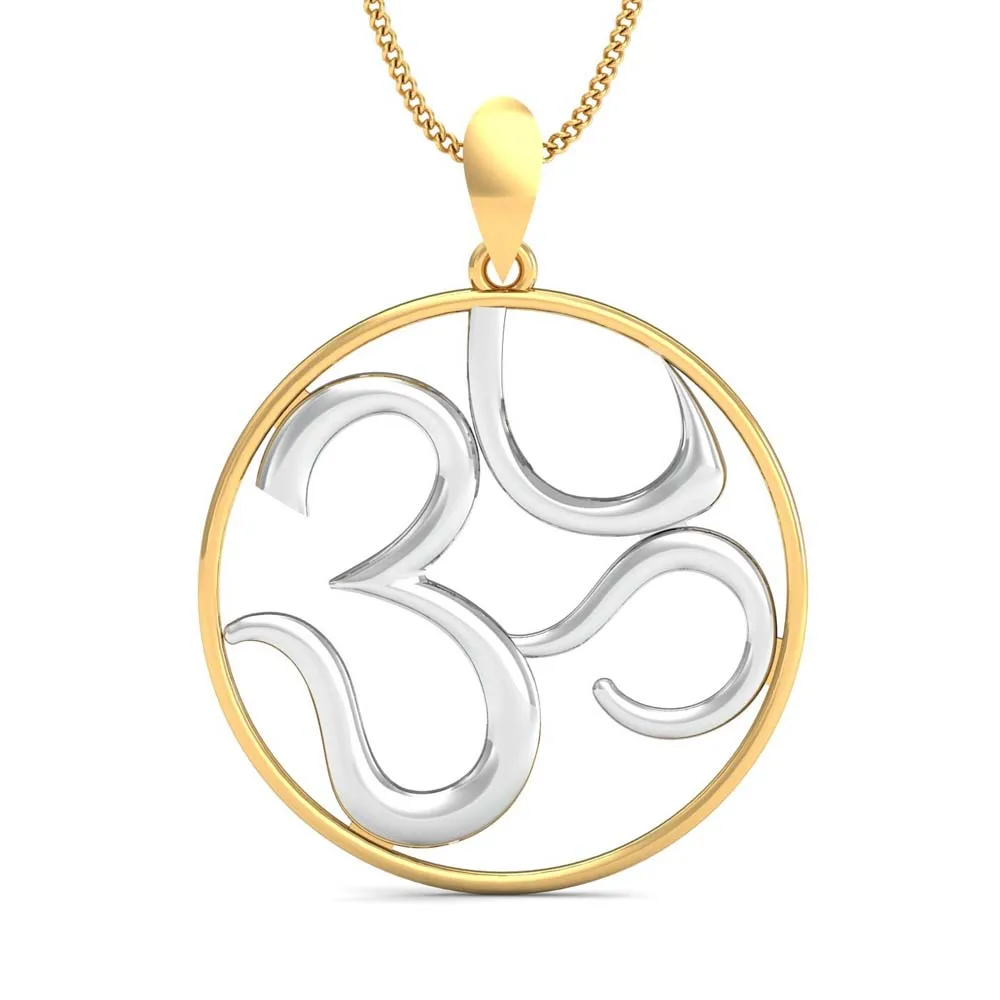 Design Gold Pendant Om Pendant 