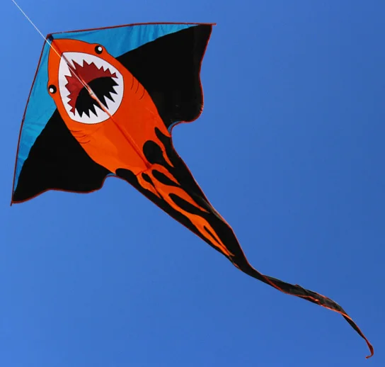 cartoon style crocodile shark kite for kids