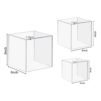 3x3x3&4x4x4&5x5x5 box custom acrylic screw display box magnet Acrylic Cube card Box Case Jewelry  Showcase acrylic slid box
