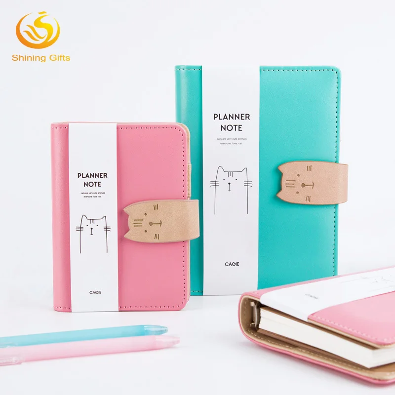 A7 Pu Leather Pocket Notebook Loose-leaf Binder Journal Diary