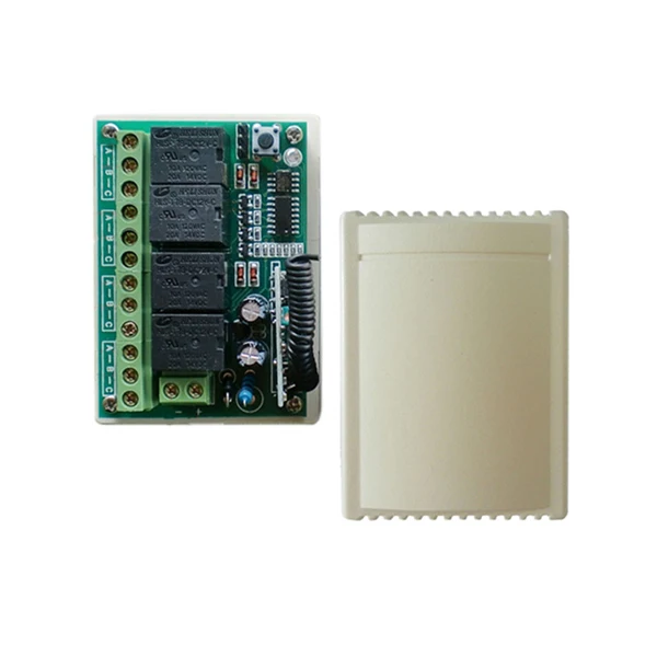 433 мГц 4 канала динамическим кодом беспроводной пульт дистанционного управления на выключатель для DC12V мотор двери гаража