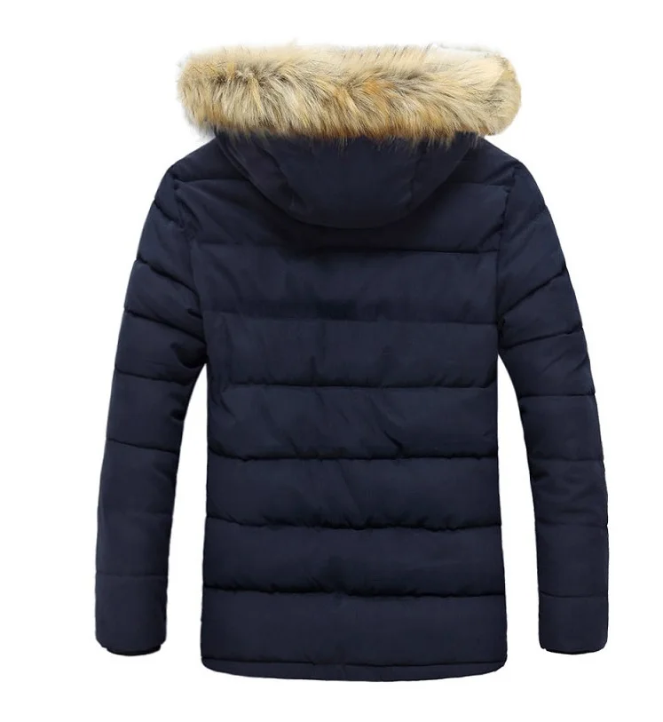 Winter Trench Korean Slim Veet Thicken Hooded Men Jackets Coat_voghion.com
