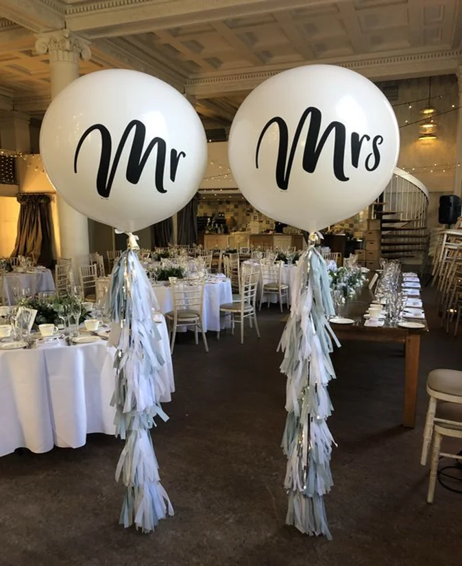 Personalized 36 inch Balloon Mr /& Mrs Giant Balloon for Wedding Decor Mr and Mrs Balloon Hand lettered Oversized Balloon for Wedding