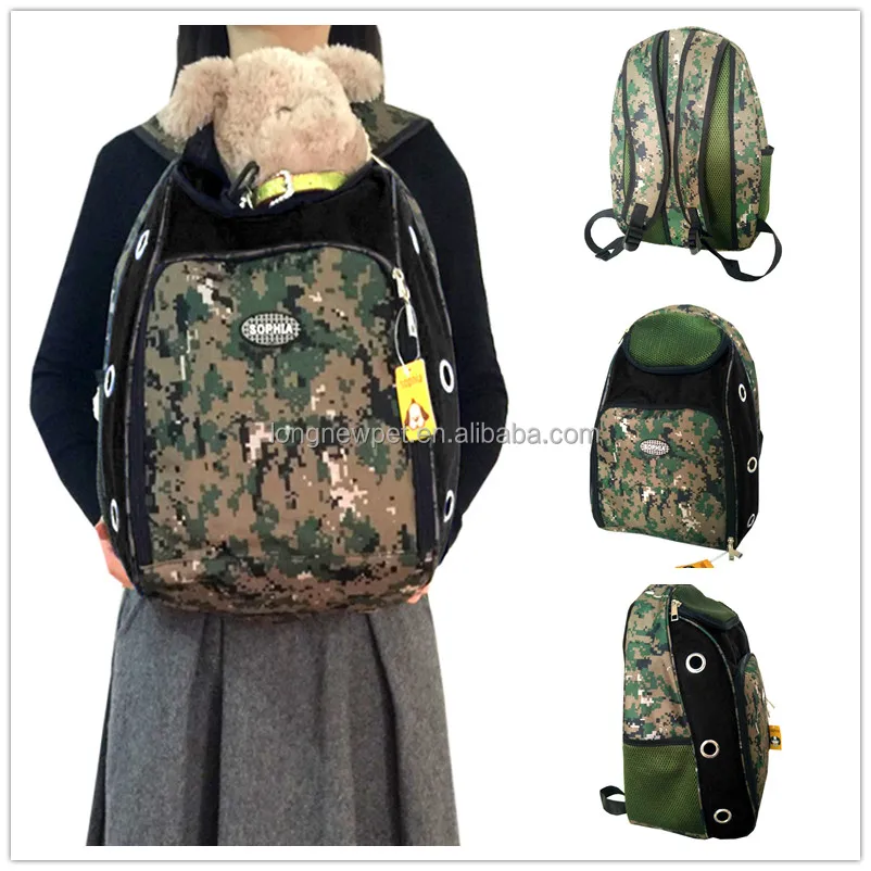 camo dog backpack