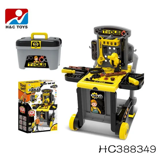 Детская игрушка 2 в 1 роскошный инструмент чемодан Пластиковый игрушечный набор инструментов для детей