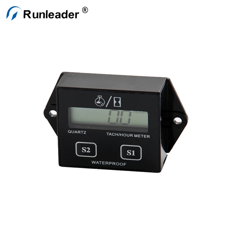 Цифровой сброс водонепроницаемый индуктивный тахометр Тахометр для генератора бензинового двигателя мотоцикла