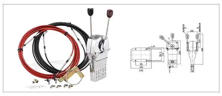 GJ1107 TSK лодочный двигатель дистанционное управление механическим двигателем дроссельная заслонка и управление переключением