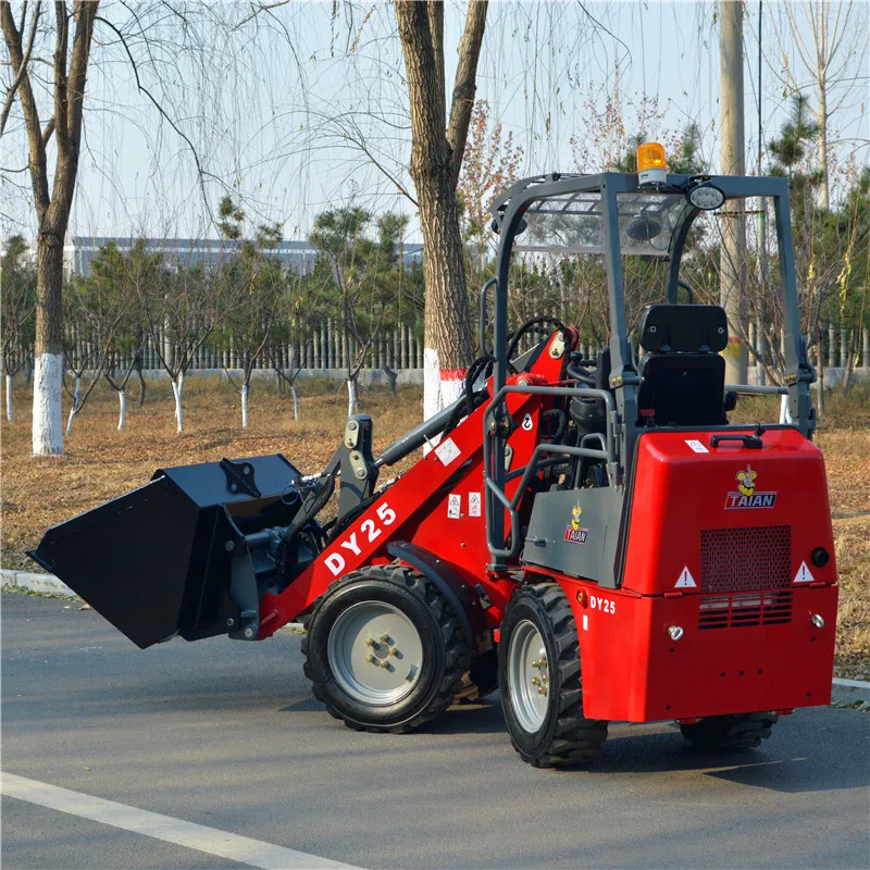 Taian Articulating Mini Loader DY25 800kg Payload Compact Articulating Loaders for Sale