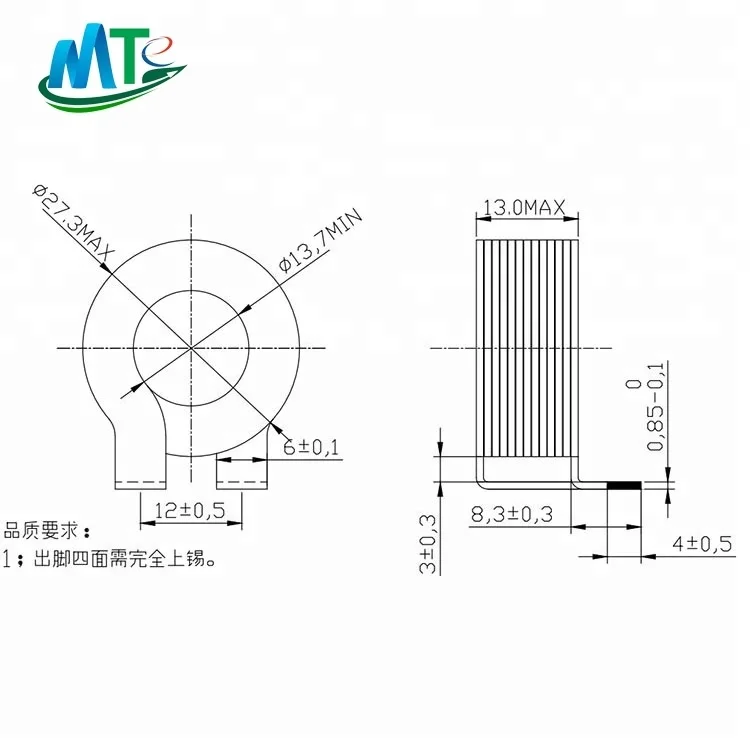 Flat Wire  Winding for Planar Transformer Power Inductor