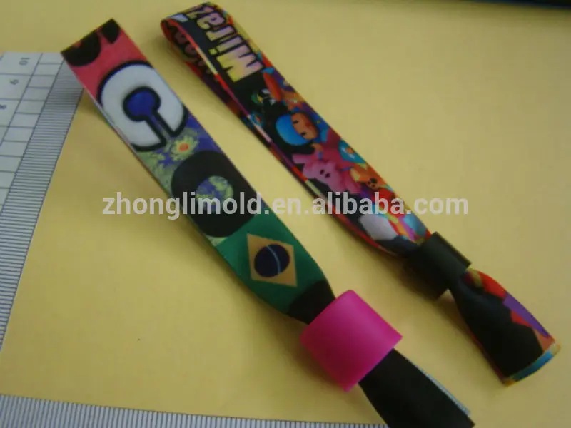 рекламные ткани сплетенной блеск браслет& ткань фестиваль браслет для музыкальный концерт& праздник стороной