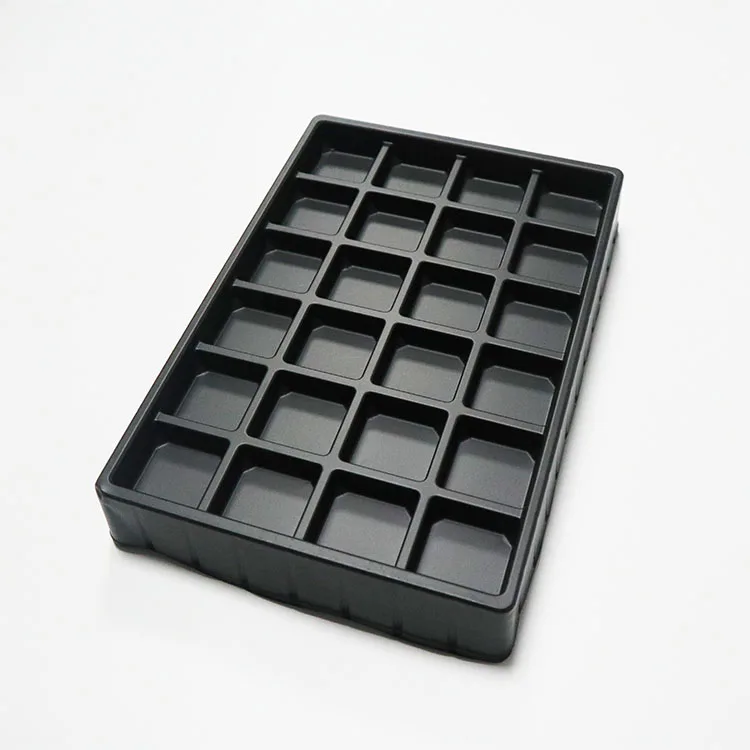 Premium Black ABS Plastic Serving Tray: Custom Vacuum-Formed for