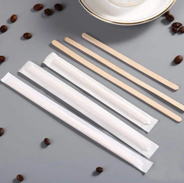Высококачественная деревянная палочка для кофе мешалка одноразовая инструмент напитков из березы