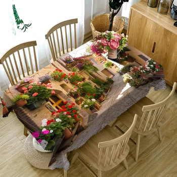 Digital printing personalized tablecloth custom 3d Christmas tablecloth cover