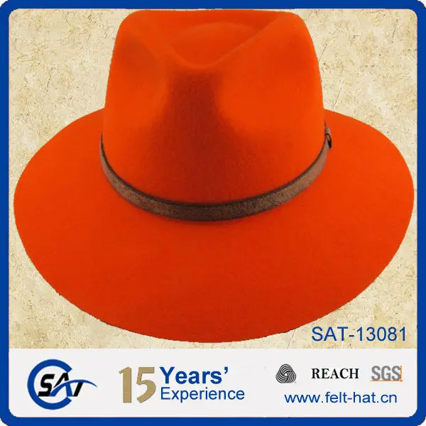 blaze orange hunting cowboy hat