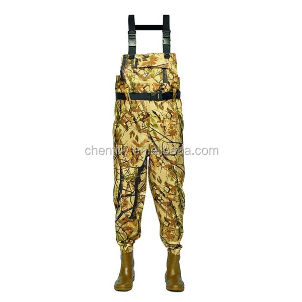 CHN-81205M High Quality Nylon Camo Fishing Wader Suit with High Chest Boots  for Outdoor Sports - Main Image