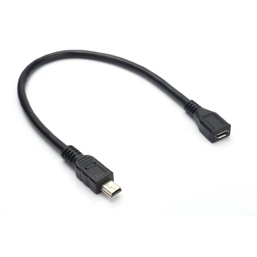 USB 2.0 Mini A 5 Pin Female To Micro B 5 Pin Male Adapter Data Cable Converter 