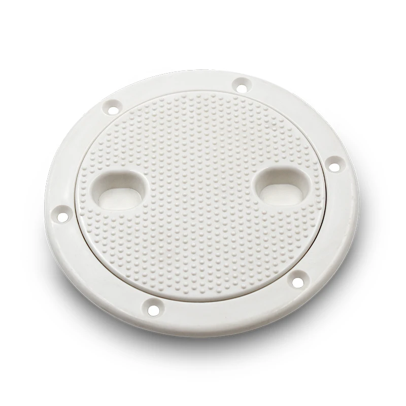 4" Plastic Boat Deck Plate Round Non Slip Inspection Hatch With Detachable Cover 