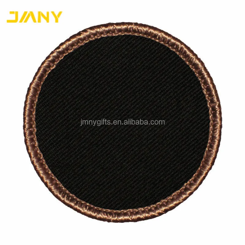 Custom Black Background DARK Orange Border Blank Embroidered Name Patches