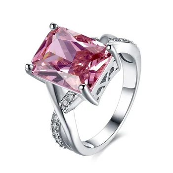 China supplier wholesale silver zircon jewellery women's diamond engagement ring