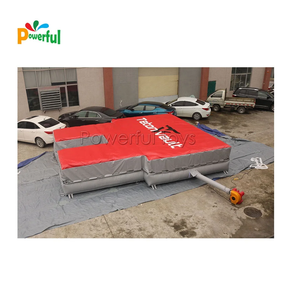 High Jumping Inflatable Pole Vault Pits Inflatable Pole Vault System Landing Pad