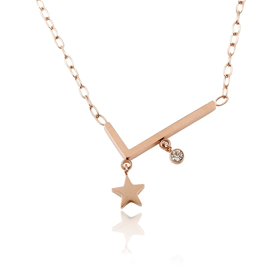 costume rose gold necklace