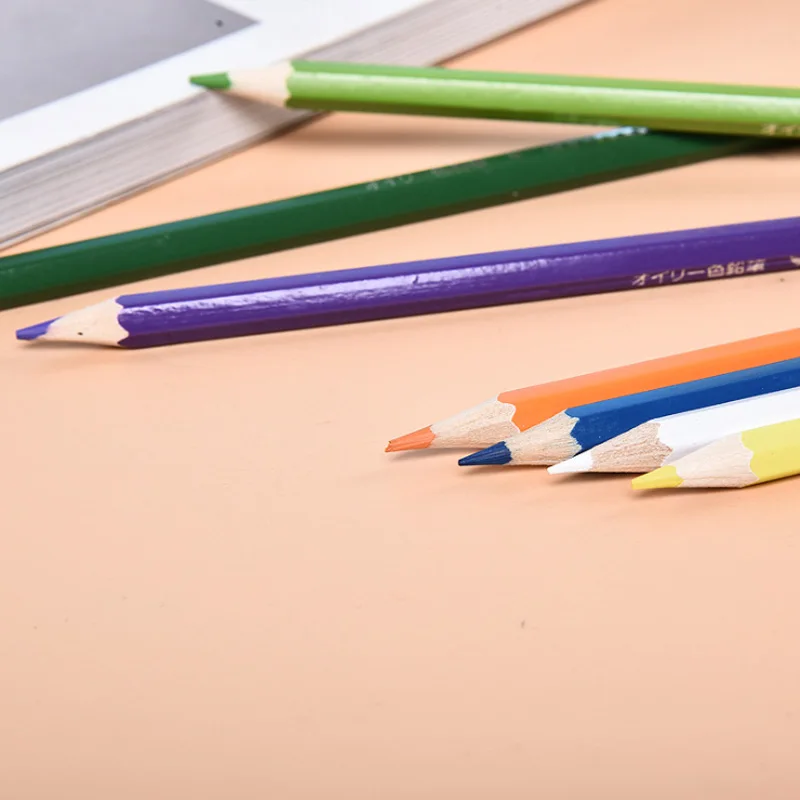 2025 New Style Creative 24 Color Student Colour Pencil Cheap Custom logo Children Brush Colour Pencil Set