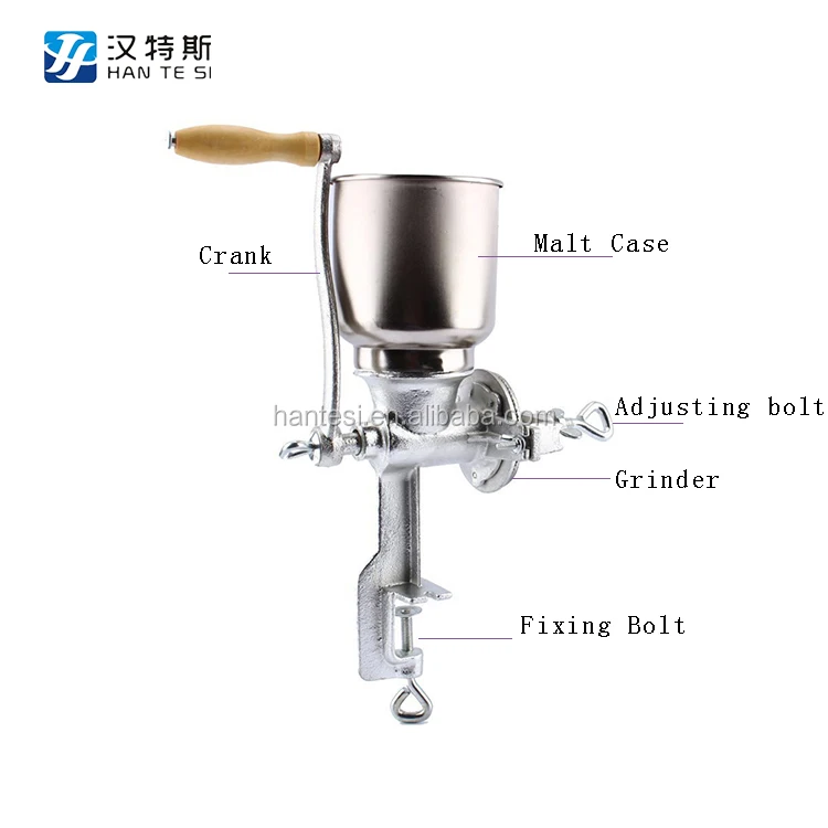 Hand Operated Corn Grain Mill Grinder Useful Kitchen Tool with Big Hopper  Adjustable for Corn Coffee Food Wheat Oats Nut Herbs Spices Seeds Grinder