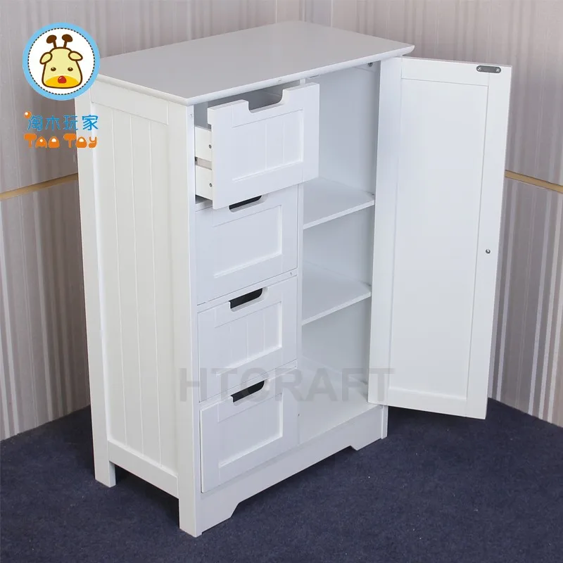 E1 Mdf White Space Saving Home Furniture,Chest With Four Small Drawers