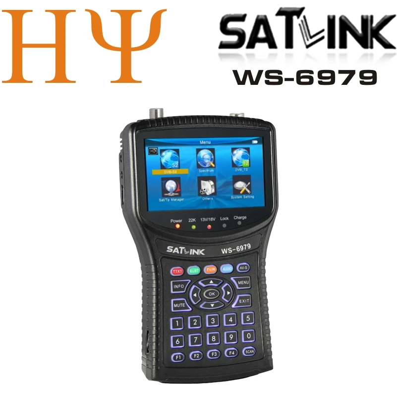 Satlink WS-6979 DVB-S2 + DVB-t2 спутниковый finder метр WS-6979
