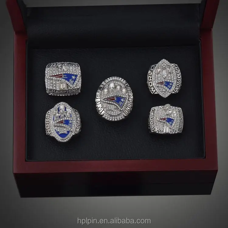 2001 2003 2004 2015 2017 Settings NFL New England Patriots Championship Rings