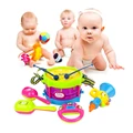 5pcs Kids Toys Plastic Roll Drum Trumpet Cabasa Handbell Musical Instruments Band Kit Children Baby Toys