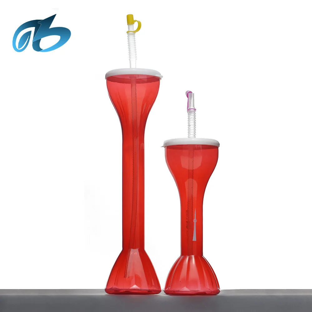 24 унции 500 мл пластиковая кружка для пива с длинным горлышком