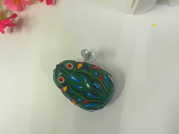 Детские Классические жестяные фигурки, заводные игрушки, прыгающая лягушка, винтажные игрушки, новые фигурки, игрушки для детей