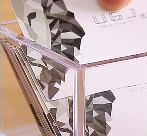 Прозрачный пластиковый акриловый настольный офисный Держатель для визиток ZNS00001