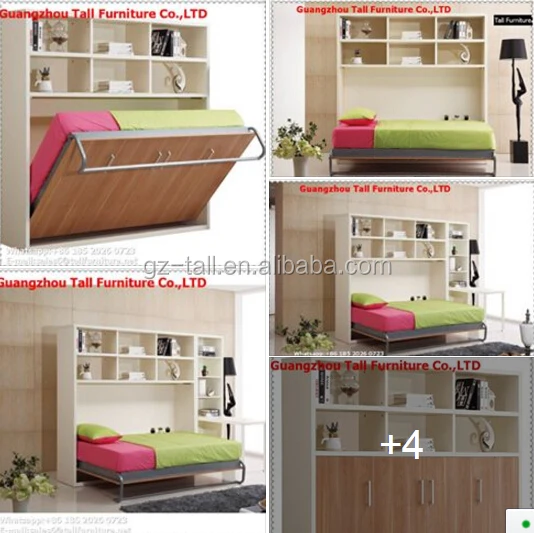 Королева размер стены кровать металл складной стены кровать современный wall bed