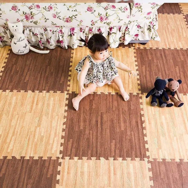 Eva Wooden Foam Floor Tile Mat Kids Foam Floor Mats Baby Water