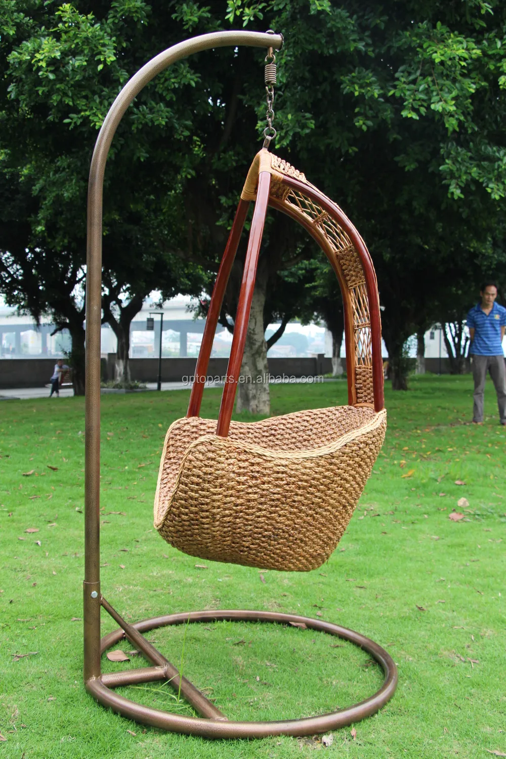 balcony bamboo swing