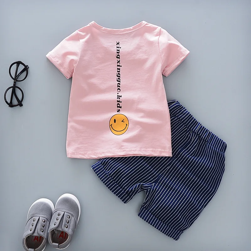 
 Новейшие комплекты детской одежды летний хлопковый комплект одежды с короткими рукавами для мальчиков  Новинка; комплекты детской одежды; летний хлопковый комплект одежды с короткими рукавами для мальчиков