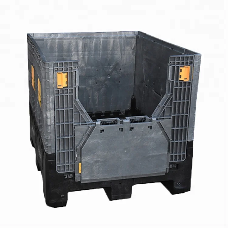 800L large plastic Folding containers collapsible plastic crate ...