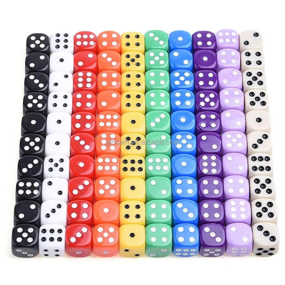 8mm Dice Round Corner Polyhedral Custom Dice Casino Game Plastic Dice
