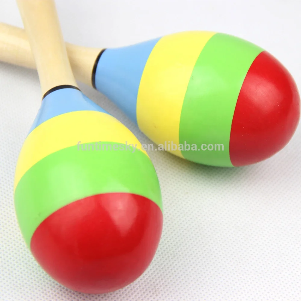  Baby Toys Wooden Rattle Cute Mini Sand Hammer Malacas Musical  Instrument Toy Kids Gift : Toys & Games