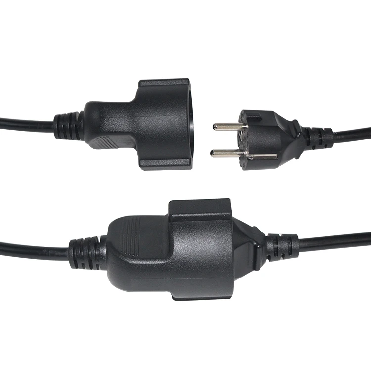 1M European 250V German High Quality Prong Iec C5 Pvc Schuko Vde Ac Power Cord 3 Pin Cable 23