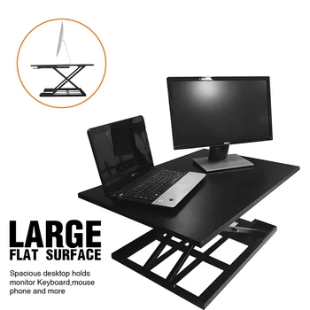 Alternative view of MG Standing Desk Converter Stand up Desk Riser Height Adjustable Sit and Stand Laptop Desk Hot Selling