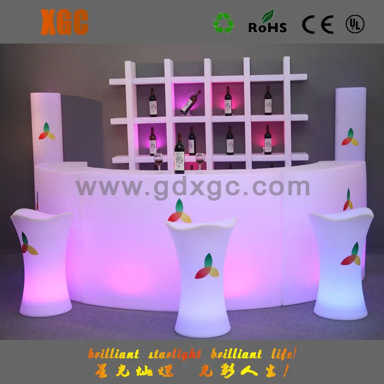 
Colorful LED Bar counter,light up curved bar counter,bar furniture lounge 